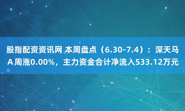 股指配资资讯网 本周盘点（6.30-7.4）：深天马Ａ周涨0.00%，主力资金合计净流入533.12万元